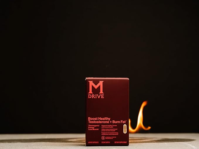 Mdrive Boost and Burn Testosterone Support Supplement and Fat Burner with Zinc, KSM-66 Ashwagandha