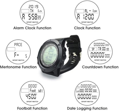 FCXJTU Digital Sports Stopwatch Timer 10/100 Lap Split Memory Stopwatch Calendar Alarm, Pace Mode