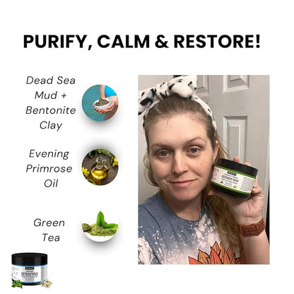 Organic Detoxifying Dead Sea Mud Mask A Whipped Mineral Clay A Evening Primrose Jojoba Rosehip and