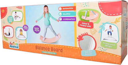 Non Slip Balance Board, 35 Inch Non Slip Felt Rocker Board Durable Wood, Kids Toddler Open Ended