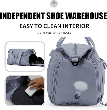 Weekender Duffel Bag with Shoe Compartment And Wet Pocket-Luggage Everyday Overnight Bag for Men