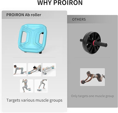 PROIRON Ab Roller with Knee Pads for Abs Workout, Multifunctional Ab Roller Wheel for Abs Workout