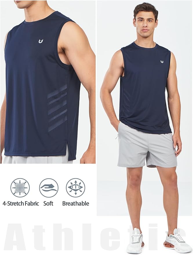 NORTHYARD Men's Athletic Workout Tank Top Running Gym Sleeveless Shirts Quick Dry Lightweight