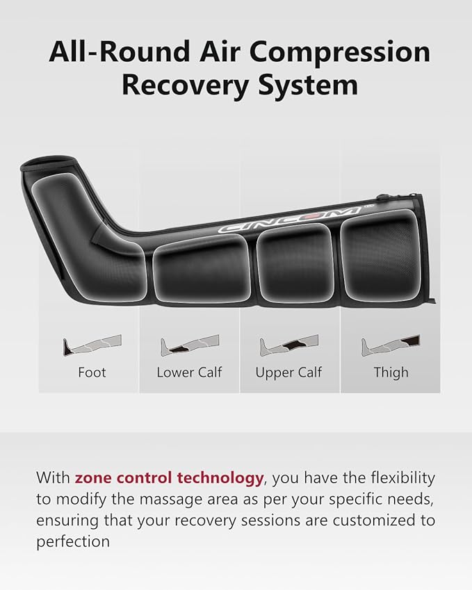 CINCOM Cordless Leg Recovery System with Dynamic Compression Massage Technology - 3 Different Sizes