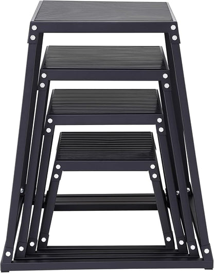 VEVOR Plyometric Jump Box, 18 Inch Plyo Box, Steel Plyometric Platform and Jumping Agility Box
