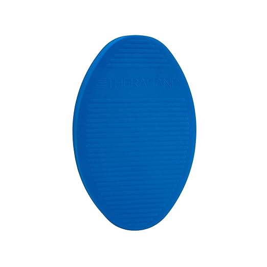 THERABAND Stability Trainer Pad, Intermediate Level, Soft, Blue Foam Balance Pad for Physical