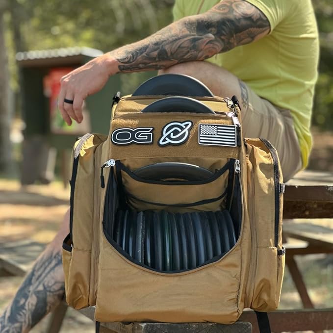 Discology Disc Golf OG V3 Disc Golf Bag | 26+ Disc Capacity | Premium Disc Golf Backpack Bag |