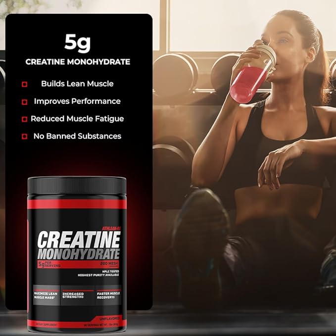 X-CREATINE Pure Micronized Creatine Monohydrate Powder - Supports Muscle Strength, Power, and