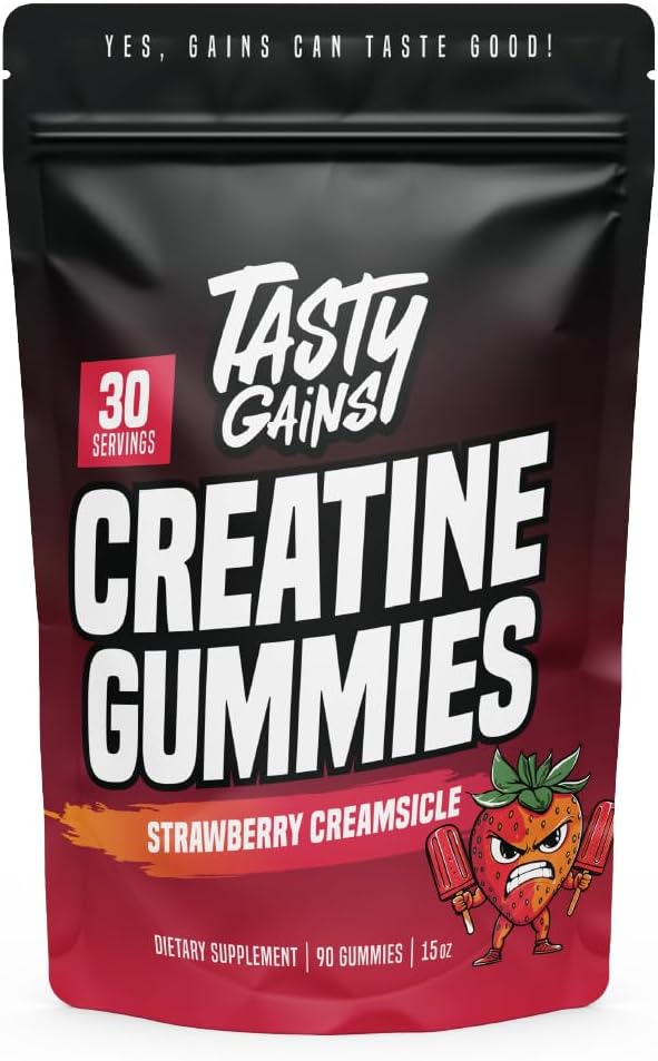Creatine Gummies - 90g of Creatine Monohydrate - Workout Supplements - Build Muscle & Boost