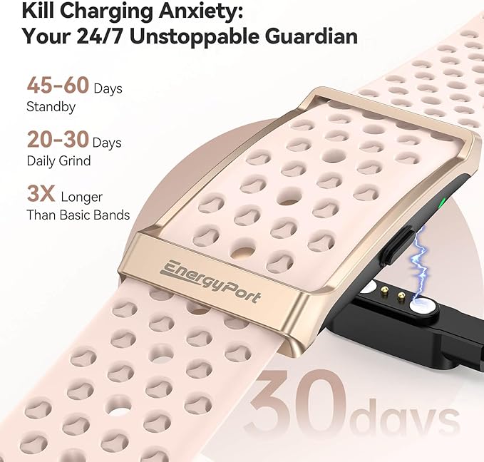 Smart Bracelet with Blood Oxygen/Blood Pressure Monitor, 60-Day Battery Health Fitness Tracker with