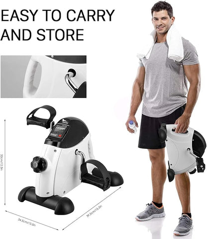 Mini Exercise Bike, himaly Under Desk Bike Pedal Exerciser Portable Foot Cycle Arm & Leg Peddler