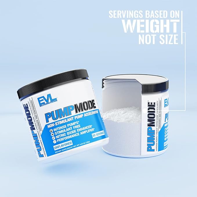 EVL PumpMode Nitric Oxide Supplement - Nitric Oxide Booster Pump Pre Workout Powder with Glycerol
