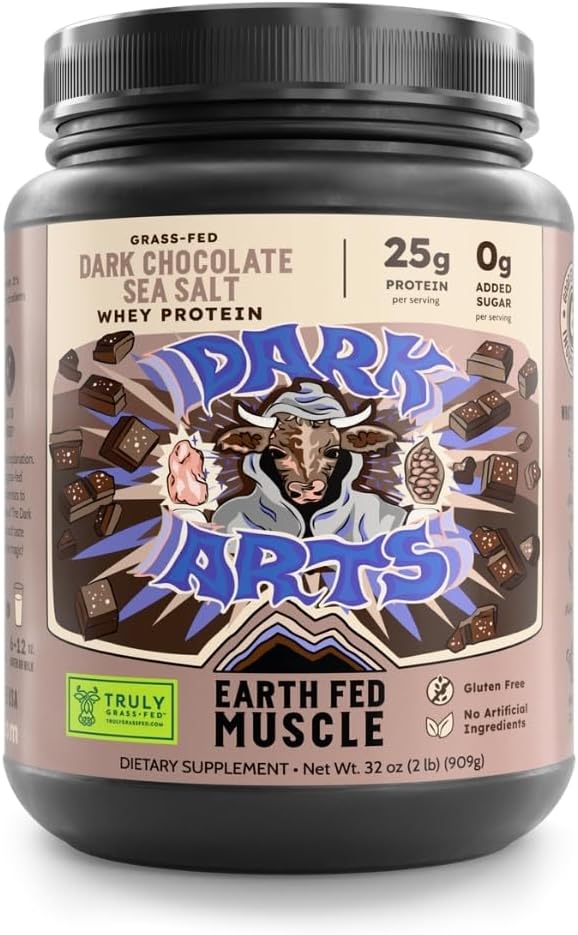Earth Fed Muscle Dark Arts Grass Fed Truly Grass Fed Whey Protein Powder - No Artificial