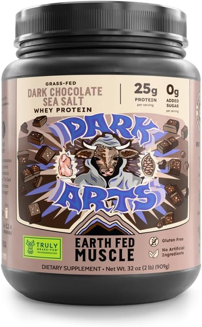 Earth Fed Muscle Dark Arts Grass Fed Truly Grass Fed Whey Protein Powder - No Artificial