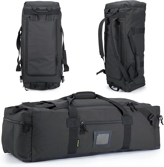 86l Large Duffel Bag For Travel, Gym & Sports - Water Repellent Polyester, Hidden Straps, Shoe
