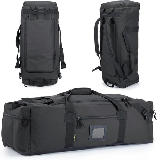 86l Large Duffel Bag For Travel, Gym & Sports - Water Repellent Polyester, Hidden Straps, Shoe