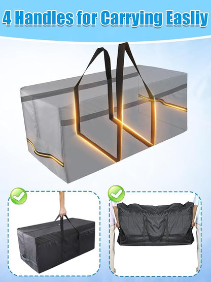 140 Gallon Extra Large Storage Bag for Aboveground Pools - Heavy-duty Pool Cover Storage with 4