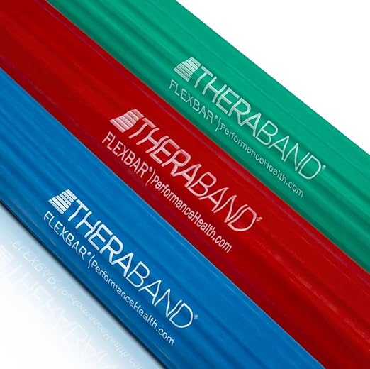 THERABAND FlexBar, Tennis Elbow Therapy Bar, Relieve Tendonitis Pain & Improve Grip Strength