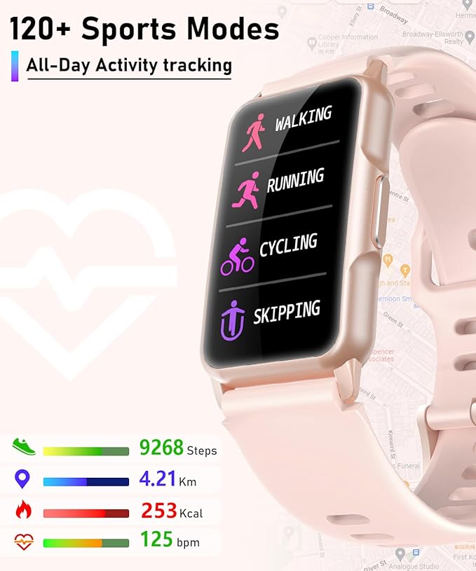Smart Watch Fitness Tracker with 24/7 Heart Rate, Blood Oxygen Blood Pressure Monitor Sleep Tracker