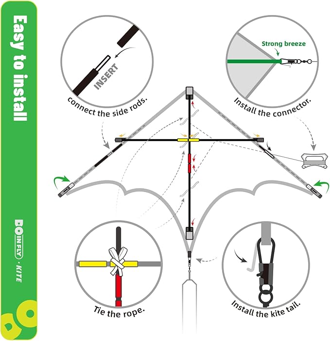 Triangular-Shaped Kite - Easy to Control, with an Eye-catching Design, it is Perfect for Outdoor