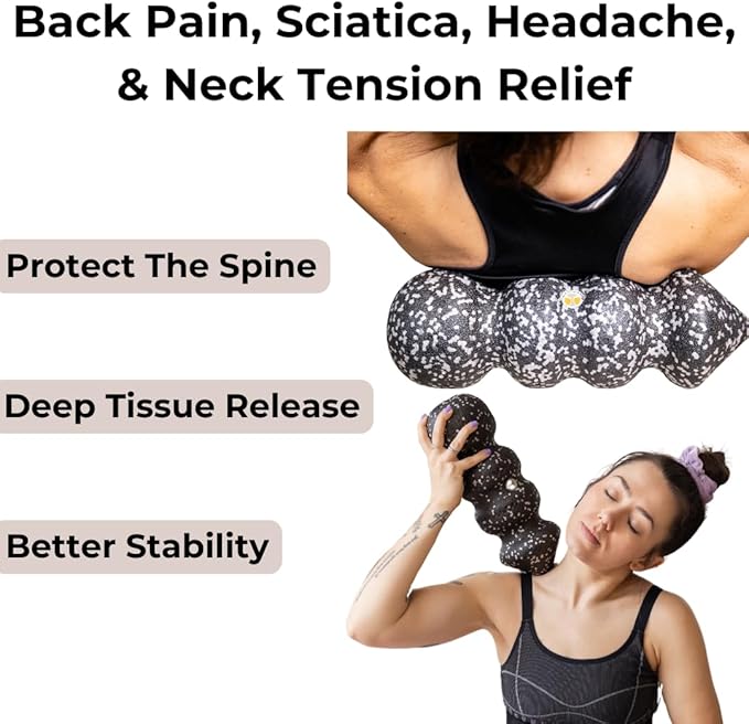 Rollga POINT - The Better Foam Roller for Physical Therapy. Deep Tissue Massage Roller for Muscle