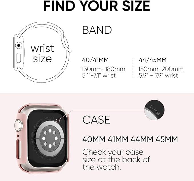 Compatible for Apple Watch Series 11 10 Band 46mm and Case with Screen Protector, Soft Silicone