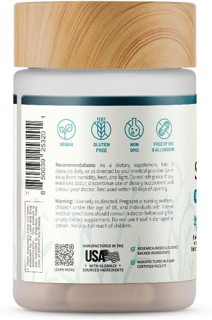 Snap Supplements Irish Sea Moss Capsules with Bladderwrack, Burdock Root & Iodine ??Supports