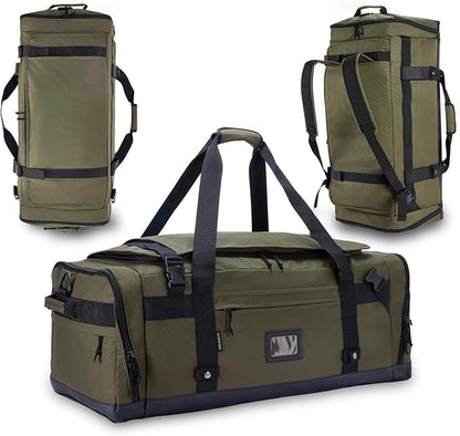 Large Duffle Bag for Travel - Men & Women, Foldable Gym Duffle Backpack, Heavy Duty Tactical