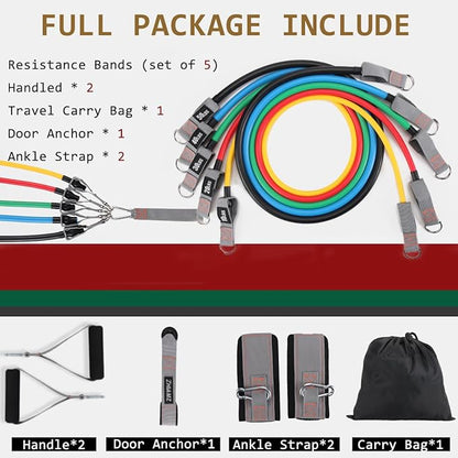 Resistance Bands with Handles, Single Resistance Bands, Exercise Bands with Handles, for Resistance
