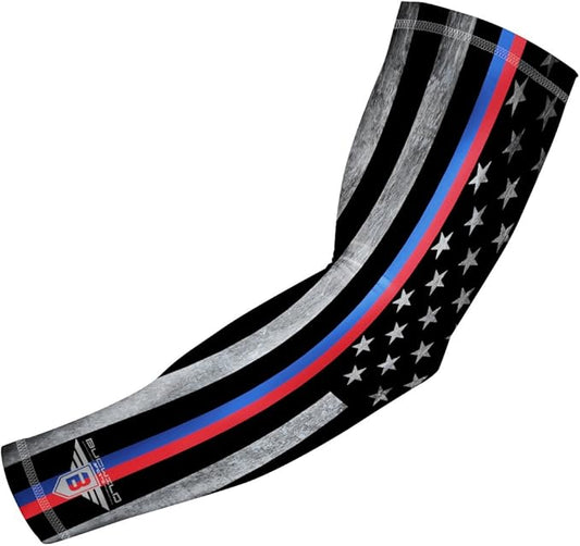 Bucwild Sports Flag Compression Arm Sleeve - Perfect for Baseball Basketball Football - Youth &