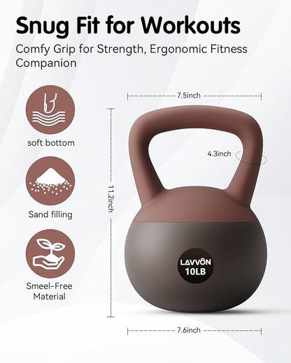 Soft Kettlebell - Cushioned Impact-Resistant Base and Anti-Slip, Kettle bell Anti-Slip Grip Weight