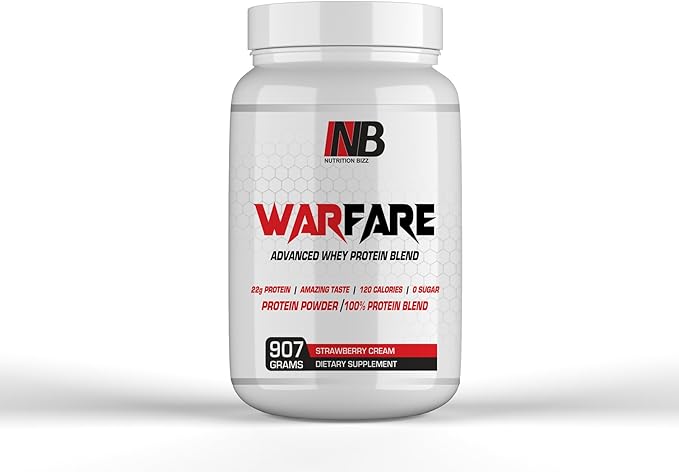 Warfare 2 lbs Advanced Whey Protein Blend 22g Protein per Serving Amazing Flavors (2 lbs