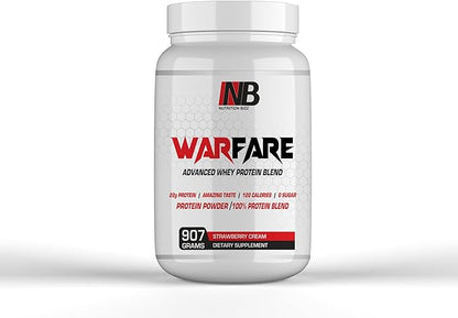 Warfare 2 lbs Advanced Whey Protein Blend 22g Protein per Serving Amazing Flavors (2 lbs