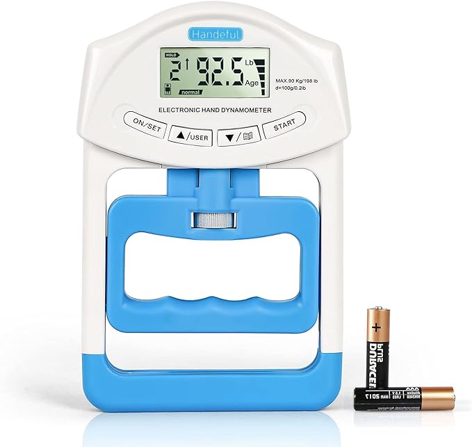 Handeful Grip Strength Tester Trainer - Dynamometer Handgrip Measurer Meter, Handheld Strengthener