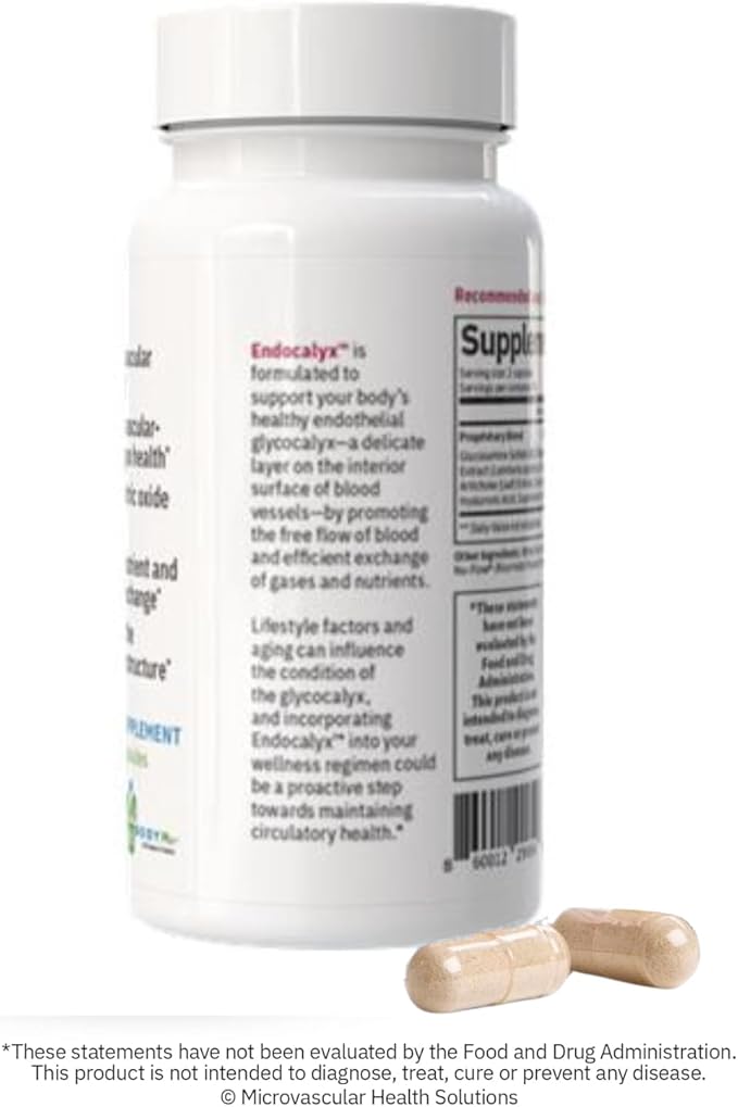 Endocalyx Supplement - Endothelial Glycocalyx Support 60 Capsules - Vascular & Microcirculation