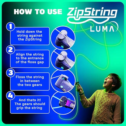 Luma - The Patented Glow-in-The-Dark Toy That Flies a Loop of String, Creates Endless Shapes and