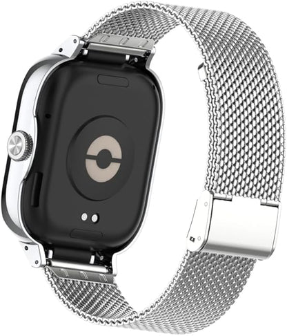 HOPMC Adjustable and Comfortable With Redmi Watch 4 Strap Metal Case 22mm Stainless Steel Mesh