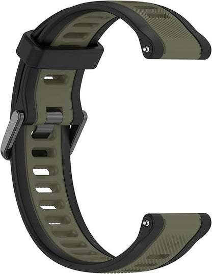 Compatible with Garmin Forerunner 165 Watch Band, 20mm Width Silicone Replacement Bands for Garmin