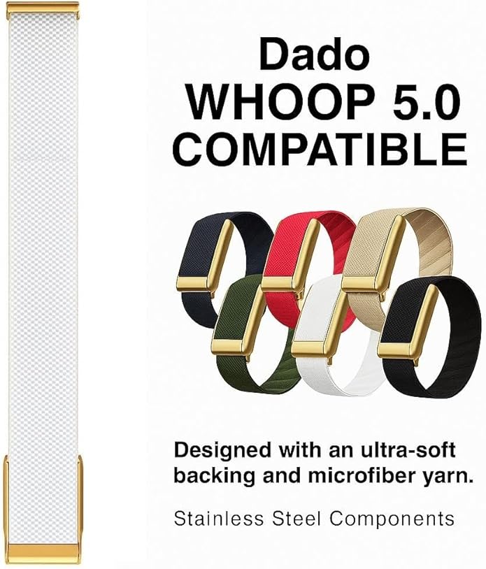 Ultra-soft Nylon Sport Band Compatible with WHOOP 5.0, One, Peak, and Life | Breathable, Durable &