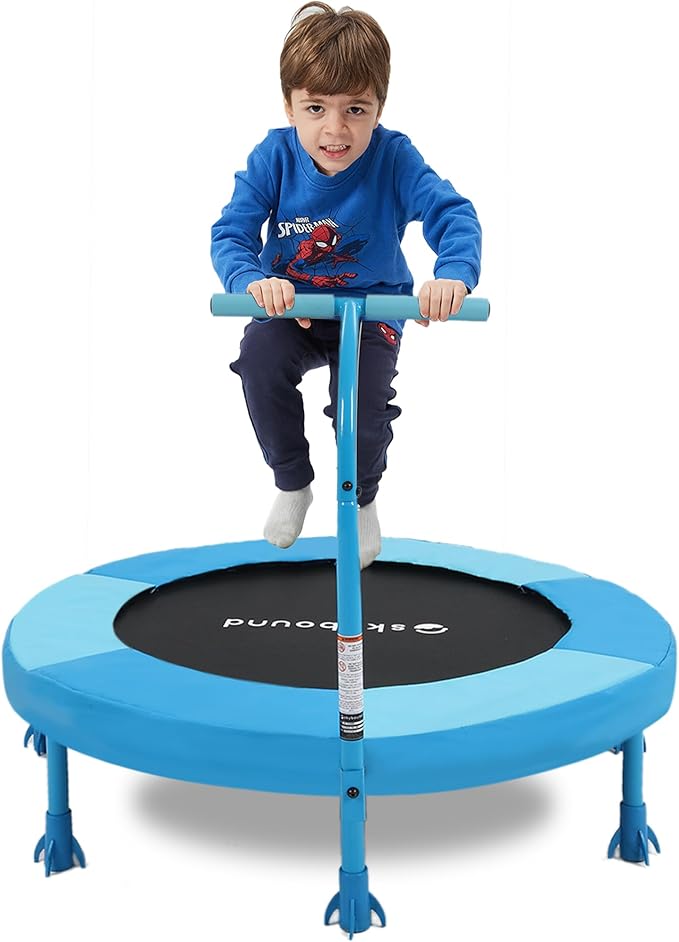 SkyBound 36 Inch Indoor Trampoline for Kids - Kids Trampoline Indoor with Handle - Toddler