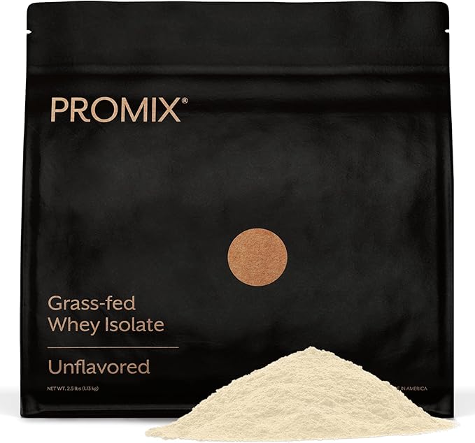 ProMix Nutrition Whey Protein Isolate Powder, 30g Grass Fed Whey Isolate, 6.6g BCAAs, Gluten Free