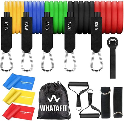 WHATAFIT Resistance Bands, Exercise Bands，Resistance Bands for Working Out, Work Out Bands with