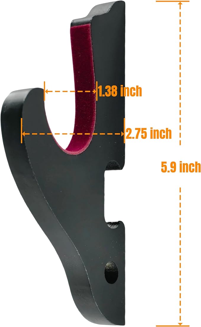 Eforlife 2/Set Sword Hook Wall Mount Samurai Sword Hanger Display Holder Adjustable for Katana