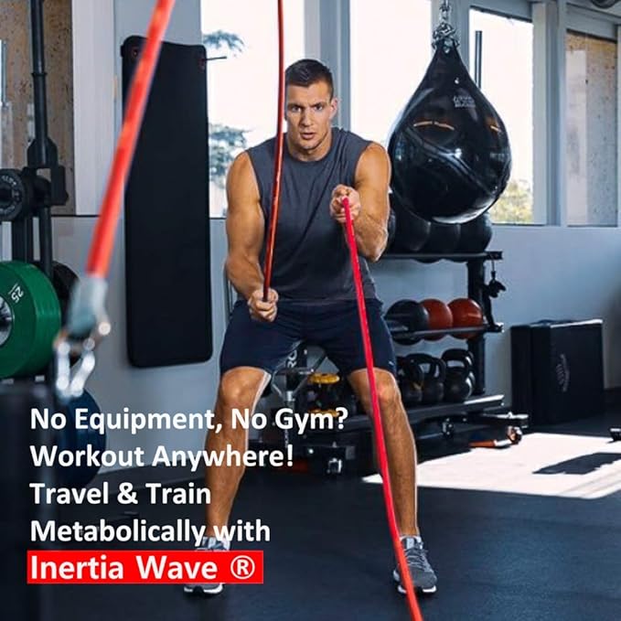 Gronk Fitness Inertia Wave Edition | Dynamic Rubber Battle Ropes Alternative for Home and Gym |