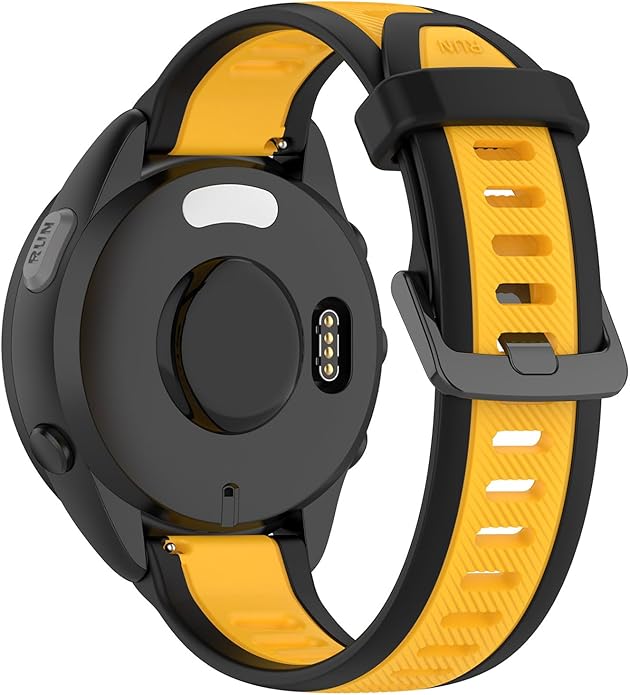 Compatible with Garmin Forerunner 165 Watch Band, 20mm Width Silicone Replacement Bands for Garmin