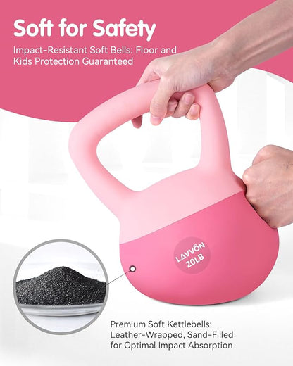 Soft Kettlebell - Cushioned Impact-Resistant Base and Anti-Slip, Kettle bell Anti-Slip Grip Weight