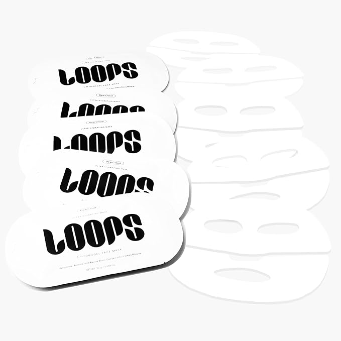 LOOPS Dew Cloud Ultra Hydrating Hydrogel Korean Face Mask for Every Skin Type - Five Ultra