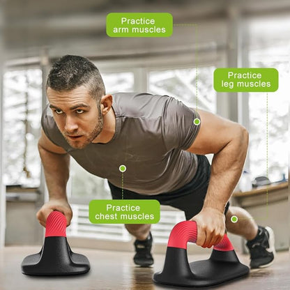 Kipika Push Up Bars, Pushup Stands With Thickened Soft Plastic Handle, Stable and Non-Slip Base