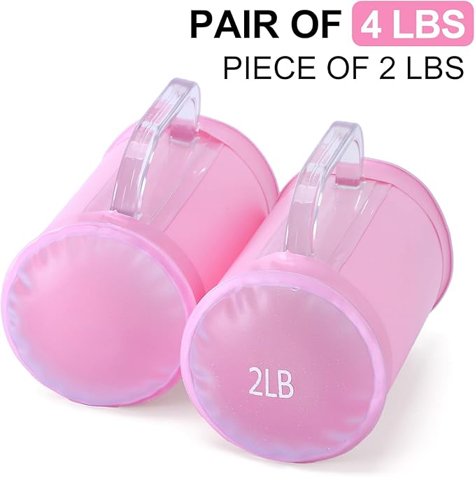Water Dumbbells, Water Filled Training Dumbbells, Travel Weights Set, Adjustable Weights to 4-30