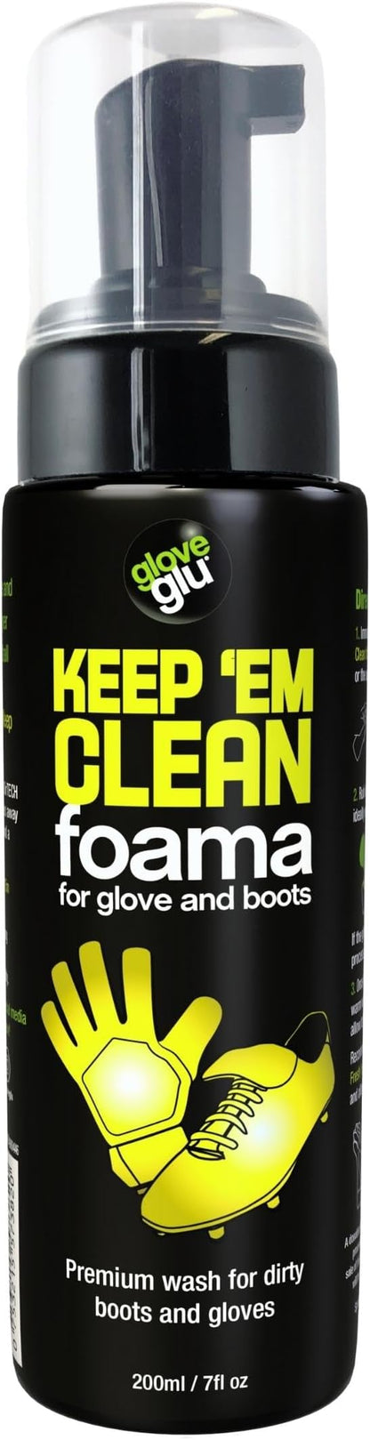 Glove Glu Keep 'Em Clean Foama for Goalkeeper Gloves and Football Boots, 200ml